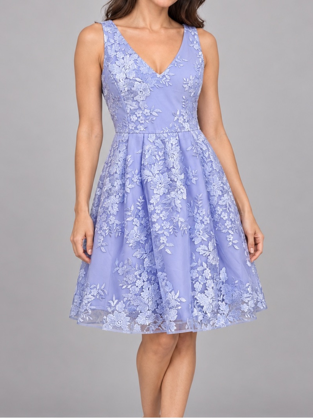 BCX Lilac Embroidered A-Line Prom Dress Size 9